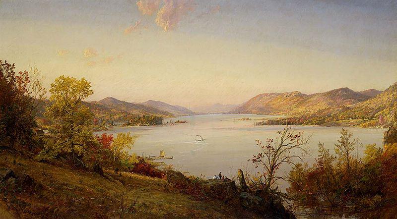 Jasper Francis Cropsey Greenwood Lake Norge oil painting art